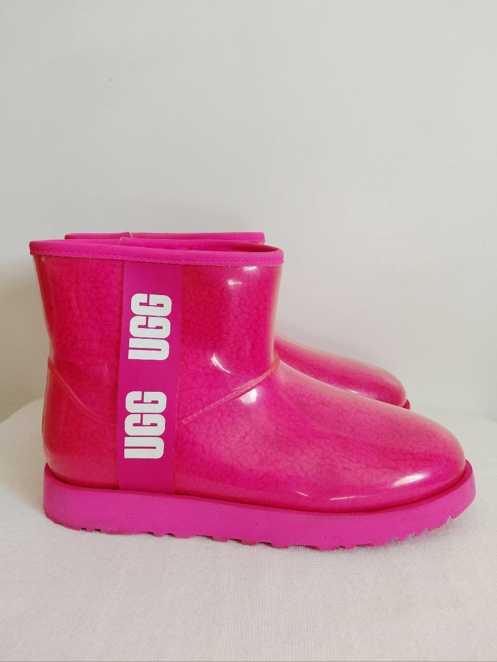 Ugg Clear Pink Boot Waterproof Size 10 - Picture 2 of 10